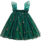 Toddler Christmas Tutu Dress Baby Girl Sleeveless Layered Tulle Dress Little Girl Princess Dresses Christmas Outfit