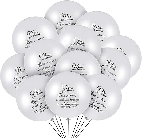 60 Pezzi Palloncini Commemorativi Bianchi Palloncini Biodegradabili Per Il Ricordo Funebre Palloncini Ad Elio Per Condoglianze Funerali Anniversari Servizi Commemorativi Amazon It Casa E Cucina