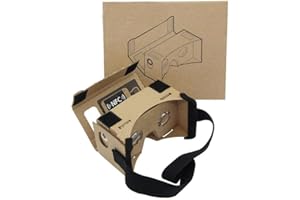YINCAICHENG Google Cardboard,Virtual Real Store 3D VR Headsets Virtual Reality Glasses Box with Clear 3D Optical Lens and DIY Comfortable Head Strap Nose Pad for Smartphones