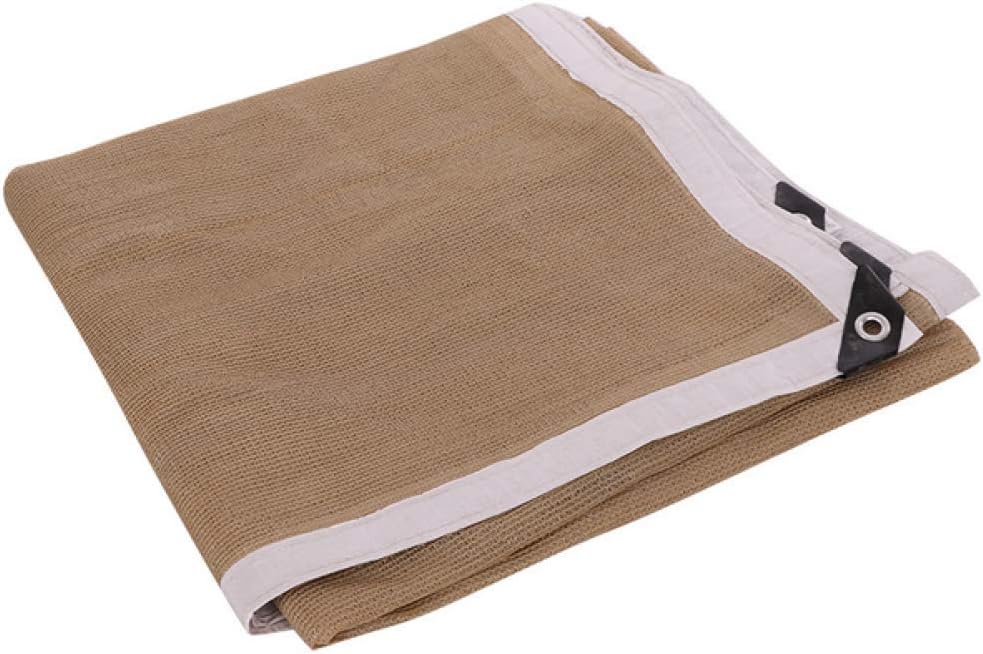 YSHCA 90% Shade Fabric, HDPE Sunblock Shade Cloth, Heavy Duty Shade Sails for Garden Flower Plant Greenhouse Barn Kennel,Beige_12x12ft/4x4m
