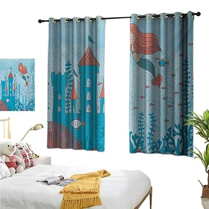 Amazon Com Mermaid Blackout Draperies For Bedroom Art Of