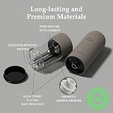 TLYSXPRO Electric Salt and Pepper Grinder Set USB Rechargeable 2 Pack Greige view 3