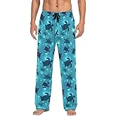 Pfrewn Mens Pajama Pants Underwater Blue Turtle Lounge Pants Super Soft Pajama Bottoms with Pockets L