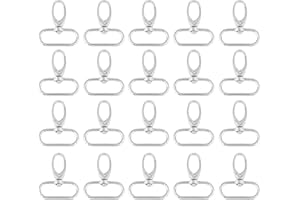 Yosoo Health Gear Keychain Hook Clip, 20Pcs Zinc Alloy Swivel Snap Hook with D Ring Key Chain Swivel Lobster Clasp Heavy Duty