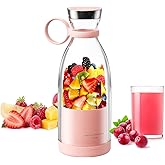 Asa Vea Portable Blender, Mini Blender for Smoothies and Shakes with 4 Blades, 11 Oz Personal Size Blender with Travel Lid an