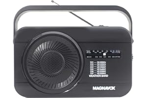 Magnavox MR4181W Weather Radio 7 with Dedicated Weather Channels and AM/FM Radio, Battery Powered Radio for Emergencies by 3X