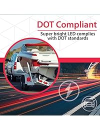 Wellmax   Kit de luces LED de 12 V para remolque para fácil montaje, luces traseras sumergibles para: RV, Marine, barco, remolque + para todos los terrenos al aire libre compatibles con DOT