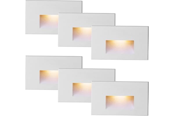 TUMUPSM Outdoor Step Lights LED Stair Lights Indoor Dimmable 120V, 3000K Warm White 4W 350LM Stairway Light, IP66 Waterproof