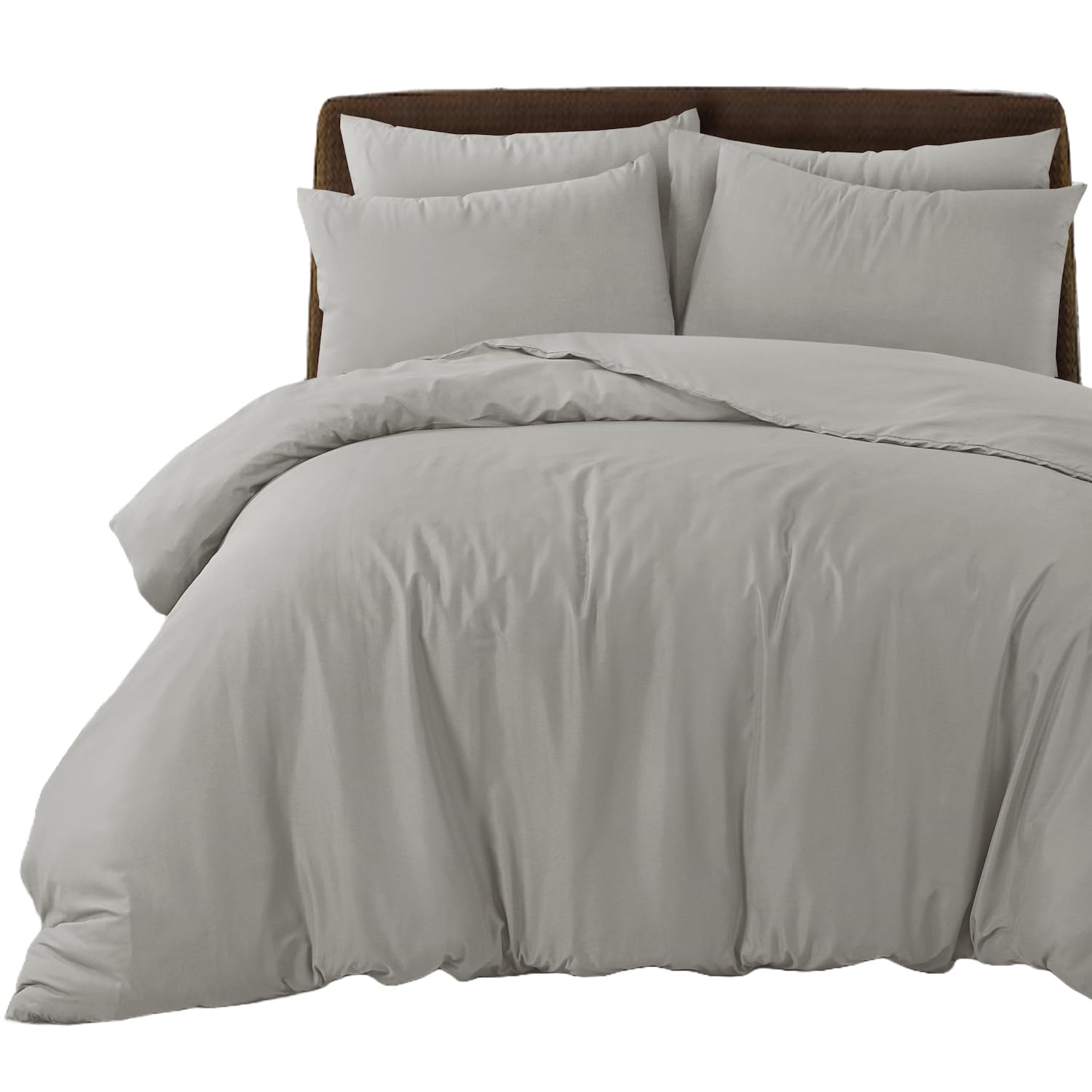 Bronwen Mathews Double Duvet Cover Set - Linen, Double Size, 3 Pcs (Duvet + 2 Pillowcases), Breathable Microfibre, Wrinkle Free, Tear & Shrink Resistant — image 1