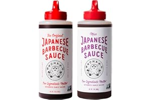 Bachan's Japanese Barbecue Sauce 2 Pack - 1 Original, 1 Miso - BBQ Sauce for Wings, Chicken, Beef, Pork, Seafood, Noodles, and More. Non GMO, No Preservatives, Vegan, BPA free