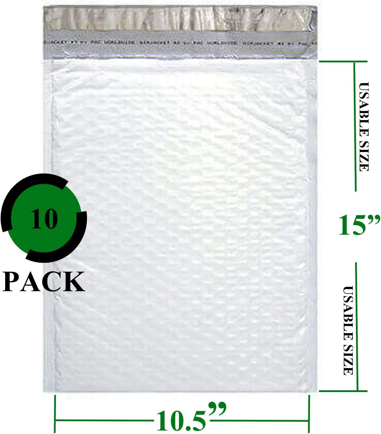 Sales4Less #5 Poly Bubble Mailers 10.5X16 Inches Padded Envelope Mailer Waterproof Pack of 10 : Office Products
