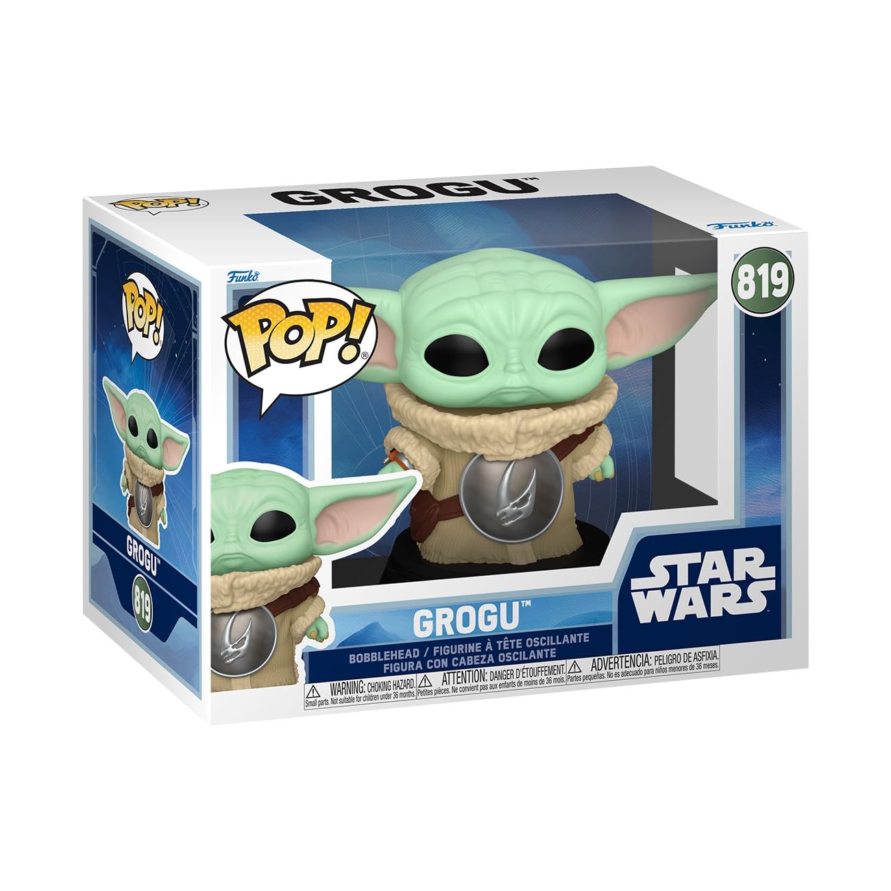 Funko POP! Star Wars: The Mandalorian and Grogu - Grogu - Sammelbare Vinylfigur - Geschenkidee - Offizielles Merchandise - Spielzeug für Kinder & Erwachsene - Modellfigur für Sammler