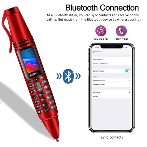 Mini Cell Phone Pen Style Bluetooth Dialer Tiny Screen