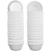 Cokiecan 1000 Pcs White Mini Cupcake Liners Small Muffin Liners No Smell Premium Greaseproof Paper Cupcake Wrappers Baking Cups (1.25 Inch Bottom Dia.)
