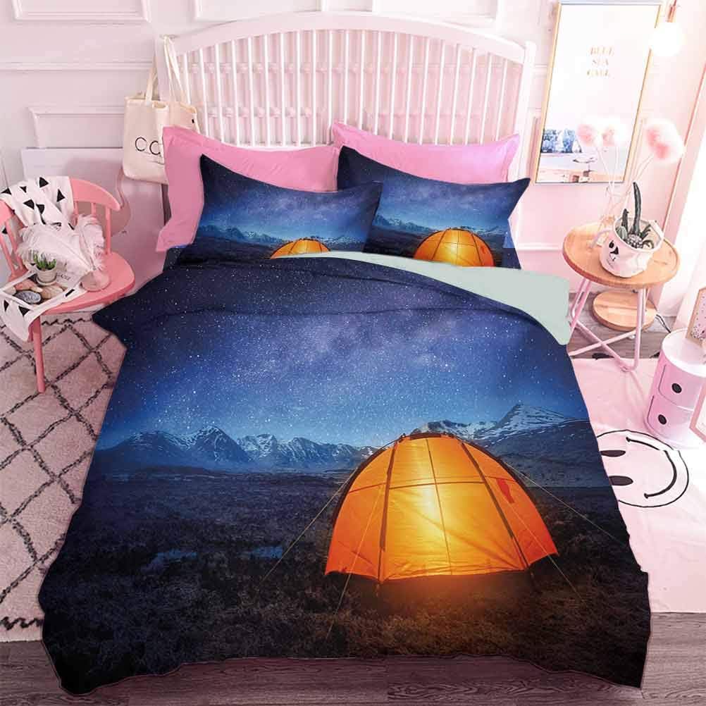 Premium Bedding Collection Camping Tent Under a Night Sky Full of Stars