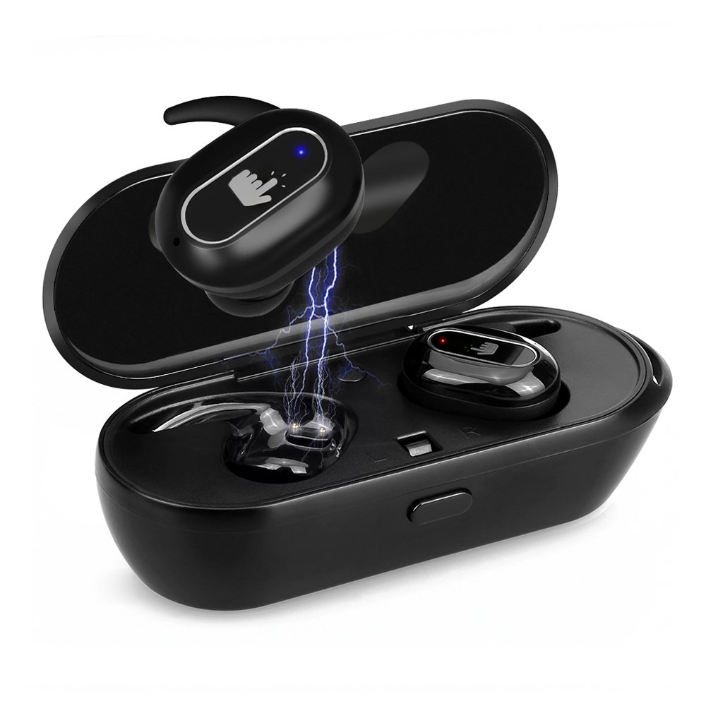 Bluetooth Earbud, Mbuynnow Wireless Headphone Waterproof Earbuds Car Headset with Mic with Portable Charger for iPhone and Android Smart Phones