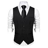 DiBanGu Men's Formal Suit Vest Solid Business Vest