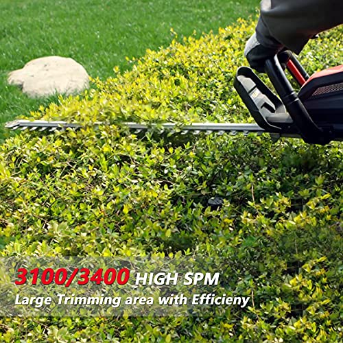 Worth 84V Battery Hedge Trimmer Cordless, 24" Power Hedge Trimmers with