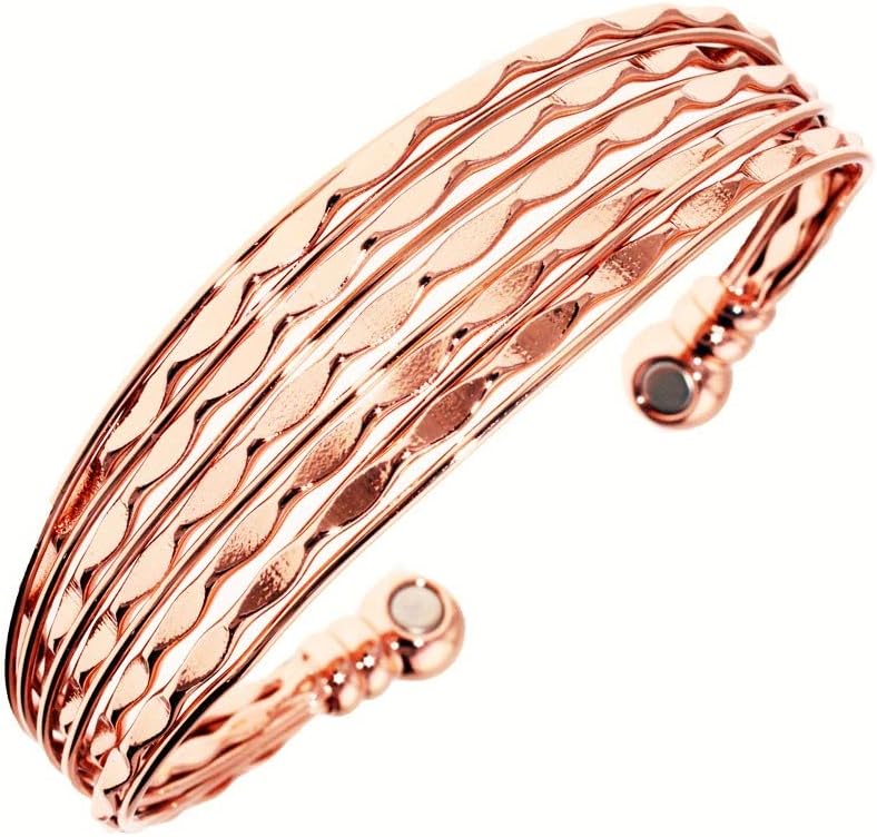 Pure Copper Magnetic Therapy Bracelet for Arthritis, Rheumatoid Arthritis, RSI, Migraines and Fatigue: Health & Personal Care