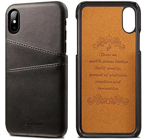 BENIMIL iPhone 6/6S/6S+/7/7+/8+/X Leather Card Case,Phone Case Ultra Slim Shockproof Wallet Case With Credit Card Slot (iPhone 7 Plus/8 Plus (5.5"), Black)