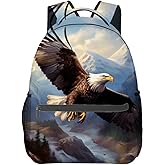 VANZEV Bald Eagle Backpack Travel Backpacks Laptop Rucksack,School Bookbag for Women Kids Boys Girls,Eagle Back Pack Accessories Bags,Ideal Gifts for Work, Outdoor Adventures