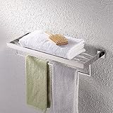 KES Towel Rack, with Towel Bar Bathroom Shelf Wall Mount 24 Inch Hotel style,Polished SUS 304 Stainless Steel, A2510