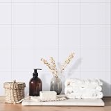 Hode White Tile Stickers 24 pcs 15x15cm Self Adhesive Waterproof Glossy view 6