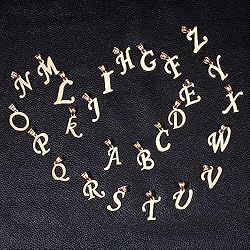 Kalapure Initial Pendant 14K Gold Alpahbet Letter