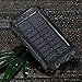 Solar Charger, GRDE 10000mAh Dual USB Ports IP67 Water-Resistant Portable Solar Power Bank Phone Charger with 2 Flashlights Carabiner & Compass for iPhone iPad iPod Cell Phones Tablet Camera
