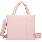 CLUCI Puffer Tote Bag for Women, Quilted Puffy Handbag, Lightweight Travel Crossbody Bag, Shoulder Purses for Shop Work Gym