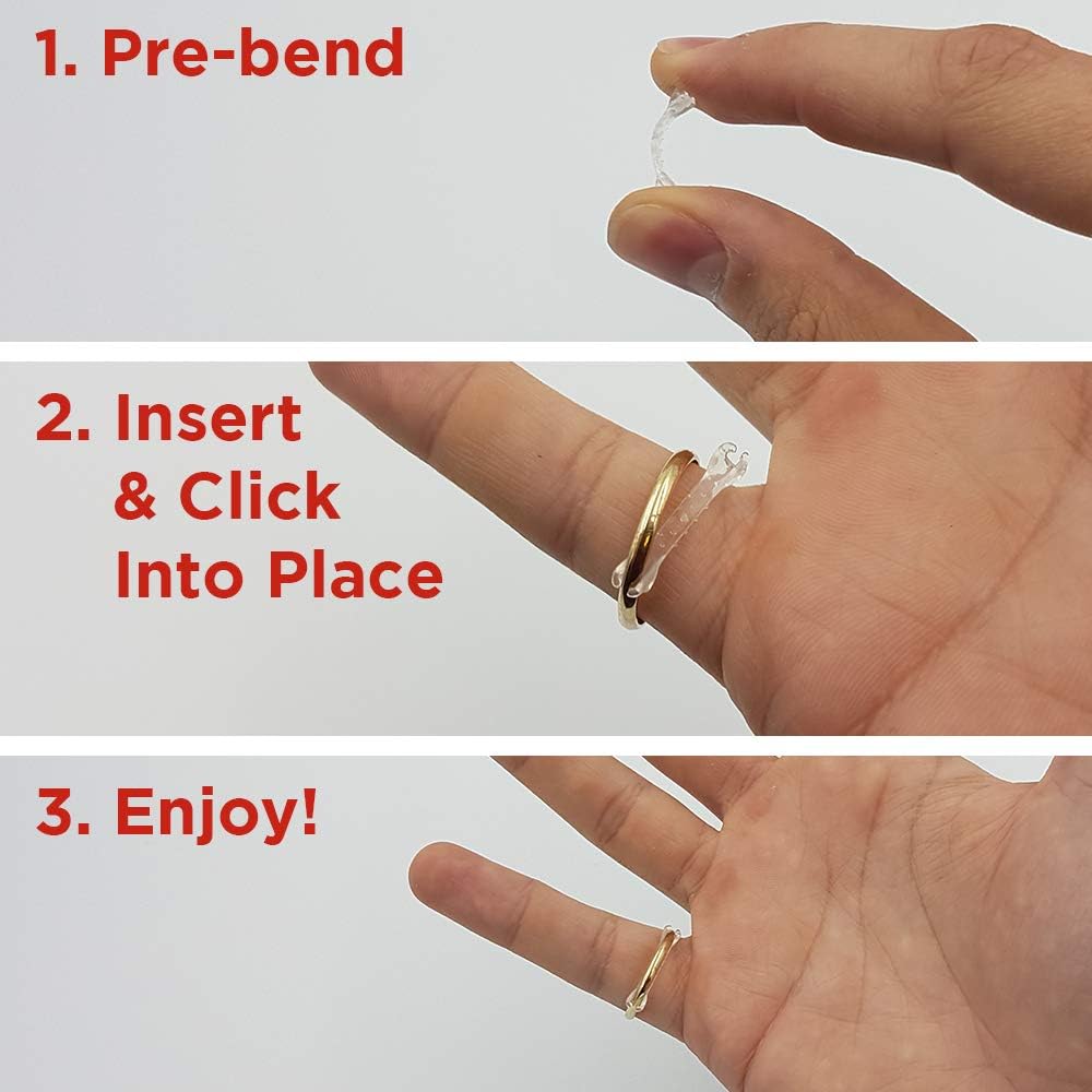 Ringo Size Specific Packs, 10-Pack of Invisible Ring Size Adjuster with Transparent Memory Fit, Not Metal - Image 5