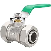 3/4’’ Air Piping Fittings, Brass Ball Valve, 3/4’’× 3/4’’ Piping, Shut-Off Fittings Fit for Shop Garage Compressed Air Line System