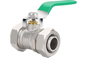 ANCIMOON 3/4’’ Air Piping Fittings, Brass Ball Valve, 3/4’’× 3/4’’ Piping, Shut-Off Fittings Fit for Shop Garage Compressed Air Line System