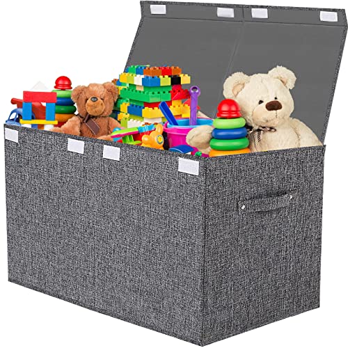 VERONLY Large Toy Box Chest Storage with Lid Kids Collapsible Toy