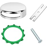18009 Snap-On Bathtub Overflow Plate Kit in Chrome Plated (1, &lrm;Silver)