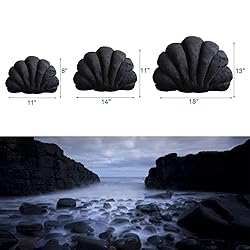 YRXRUS Shell Pillow, Black Seashell Pillow, Patio