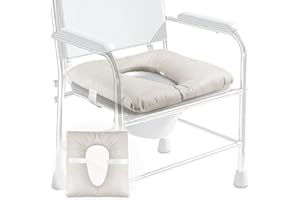RoamReady Bedside Commode Cushion, Seniors Portable Seat Cushion for Toilet/Shower/Bedside, Universal Fit Commode Padded Seat