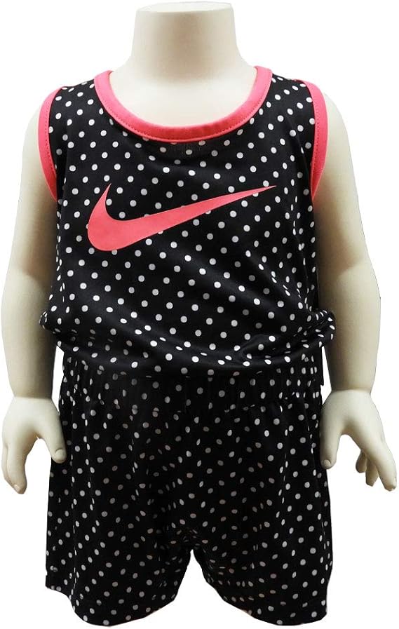 Amazon Co Jp Nike ナイキ ベビー服 ワンピース つなぎ ロンパース オールインワン 12m 75 80cm ドットブラック 服 ファッション小物