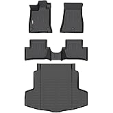 Binmotor-Floor Mats & Cargo Liner for Acura TLX 2021-2025(for AWD & FWD), Front & 2nd Row & Rear Cargo Mat TPE All Weather Ca