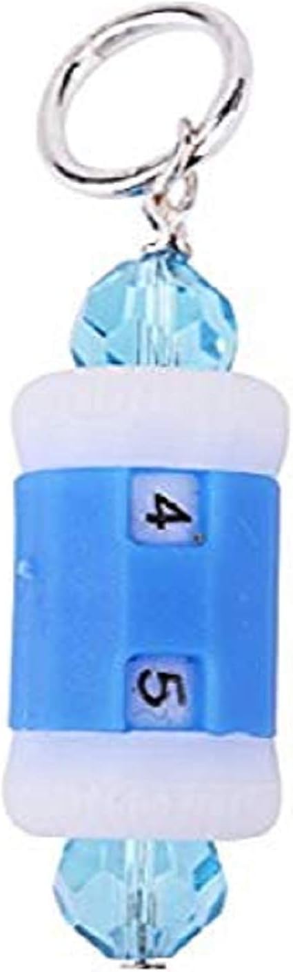 Amazon Com Tejer Contador De Filas Marcador De Punto De Crochet 2 En 1 Marcador De Punto De Fila Contador Azul 10mm Home Kitchen