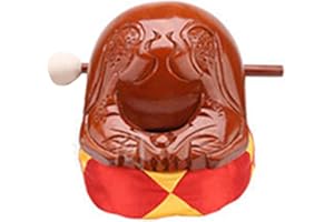 Vaveren Wooden Fish Ornament Mokugyo Temple Block for Desktop Decoration Musical Accessories, A