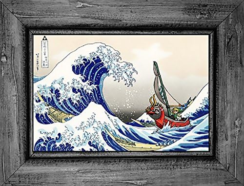 Legend of Zelda Windwaker The Great Wave of Kanagawa Art Print