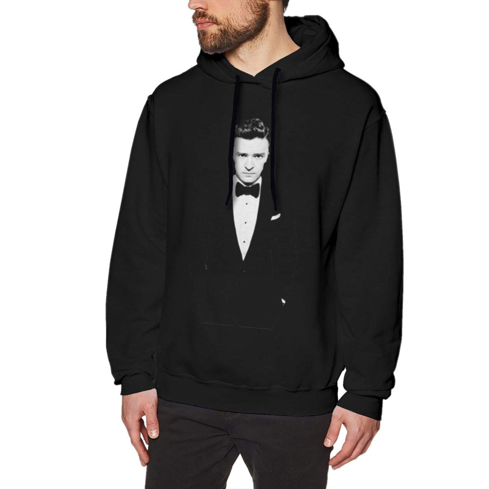 HIPGCC Justin Timberlake Concert Tour Eleven hoodies for men custom print Pullover Hoodie Black