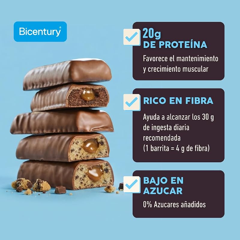Barritas Proteicas Choco Brownie 20g Proteína | Pack 12 Barritas | Sin Azúcares Añadidos | Alto en Fibra | Snack Fitness Rico en Proteínas