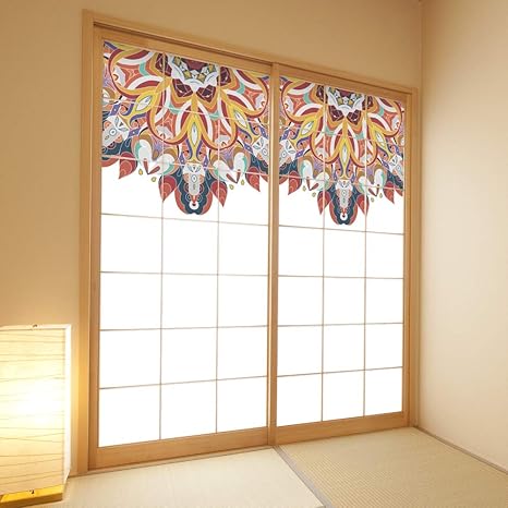 Amazon おしゃれな柄のプリント障子紙 破れにくい障子紙 2枚セット 幅950 X 高さ1850 マンダラ 12 障子紙