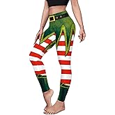 color cosplayer Christmas Leggings for Women High Waist Printed Yoga Pants Holiday Tights Costume Plus Size