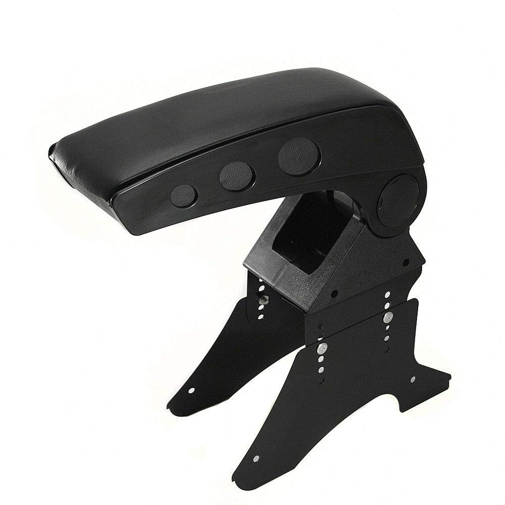 Armrest Car Arm Rest Centre Console Storage Box Leather Black Universal Organizer