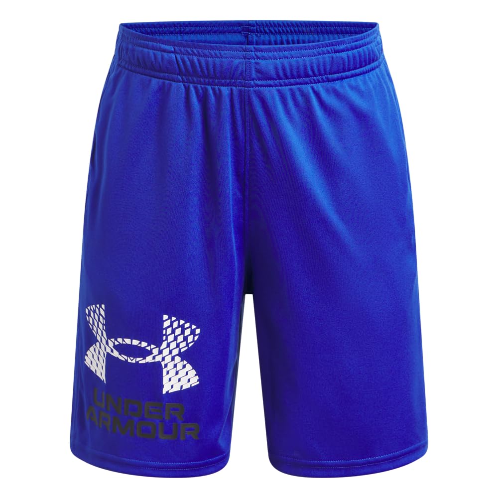 Photo 1 of **HAS MINOR STAINS**Under Armour Boys Tech Logo Shorts, (400) Royal / / White, Large Plus
