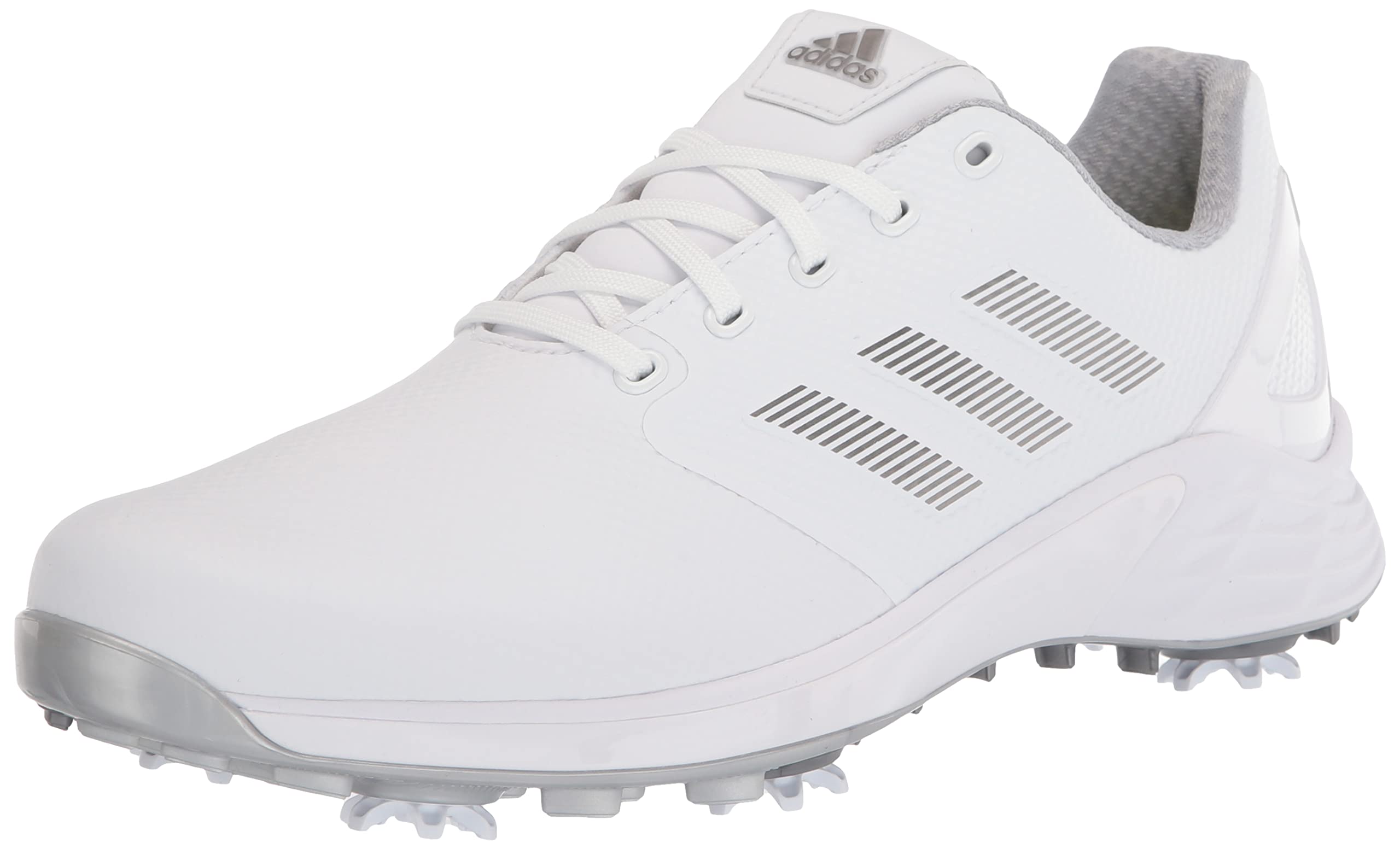 adidas Men's ZG21 Golf Shoes, Footwear White/Dark Silver Metallic/Silver Metallic, 9 Wide Image