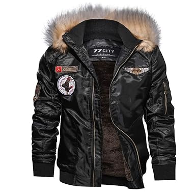 Kanpola Herren Jacke SAMT Übergangsjacke Outdoor Winter Verdickte Bomber Steppjacke Outdoorjacken Winterjacken Windbreaker Fl